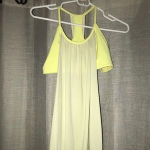 Yellow sports bra tank